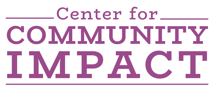 Center for Community Impact logo, purple